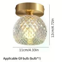 ราคา โคมไฟเพดานฝังครึ่งเพดานทองเหลือง, วัสดุทองเหลือง, โคมไฟเพดานโล่แก้วใส, โคมไฟเพดานขนาดเล็กยุคกลาง, เหมาะสำหรับทางเดิน, ห้องน้ำ, ทางเข้า, ห้องครัว, บ้านไร่, 1PC สมเด็จ ก้างปลา ของ แท้ (17327824616738992