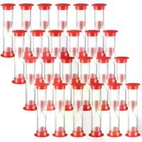 ราคา นาฬิกาทราย 24 ชิ้น สำหรับเด็ก นาฬิกาทรายแดง นาฬิกาทรายแบบแวนสำหรับเกมของเด็ก แปรงสีฟัน นาฬิกาทรายพร้อมฝาครอบอะคริลิก เหมาะสำหรับห้องเรียน โรงเรียน บ้าน ห้องครัว สำนักงาน (1733111159135831049)