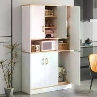 ราคา ตู้ครัว ตู้เก็บของในครัว เคาน์เตอร์ ครัว ตู้ ลอย ห้องครัว บานประตูกระจก มี 2 สีให้เลือก จุของได้เยอะ (1733254781819848416)