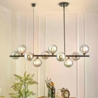 ราคา โคมไฟช่อสปัตนิก 10 โคม สีดำ สไตล์มิดเซนจูรี โมเดิร์น ลูกบอลใส่มีเฉดสีเทาควัน เหมาะสำหรับห้องครัว ห้องรับประทานอาหาร ห้องบันได ห้องนั่งเล่น และสำนักงาน (1733272473066309171)