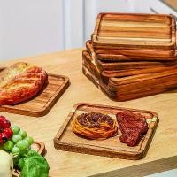 ราคา จานไม้สักสี่เหลี่ยม ขนาด 8 นิ้ว 10 ชิ้น / 5 ชิ้น สำหรับอาหารค่ำ ถาดชาร์จไม้แบบแผ่นเดียว จำนวนมาก ทำความสะอาดง่าย น้ำหนักเบา เหมาะสำหรับเสิร์ฟอาหาร ของว่าง และของหวาน (1733377436354053541)