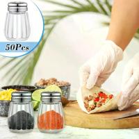 ราคา ขวดใส่เกลือและพริกขนาดเล็กแก้วใส รูปทรงคิวบา แพ็ค 50 ชิ้น ขวดปรุงรสแก้วใสสำหรับเครื่องเทศในครัว พร้อมฝาปิดตะแกรง สำหรับใช้บนโต๊ะอาหาร เครื่องดื่ม หรือใช้ในบ้าน (1733316981639906941)