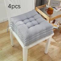 ราคา เบาะรองนั่งเก้าอี้ ดีไซน์ทันสมัย สีพื้น นุ่ม ระบายอากาศได้ ชุด 4 ชิ้น เบาะรองนั่งทรงสี่เหลี่ยมอเนกประสงค์ เหมาะสำหรับสำนักงาน บ้าน และร้านอาหาร ใช้งานสบาย มีสีชมพูเข้ม กาแฟ และสีน้ำตาล (17330669398297