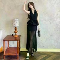 ราคา เดรสคอวีสีดำ สไตล์ผู้หญิงโต อายุ 2025 มาใหม่ ดีไซน์เย็บปะติดปะต่อกันตาข่าย กระชับสัดส่วน เดรสปลอมสองชิ้น ชุด เดรสผ้า ไหม ขนนก สาวอวบ mini ราตรี สีครีม ดํา dress ผ้า ประยุกต์ ร้าน (1732928060725626310)