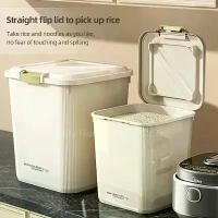 ราคา ภาชนะใส่ข้าว ความจุ 10KG กล่องเก็บข้าว ตู้จ่ายซีเรียลปิดผนึก มีหัวเข็มขัด กันแมลง เหมาะสำหรับธัญพืชและอาหาร สัตว์เลี้ยง ที่เก็บของในครัว (1732592277027129234)