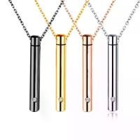 ราคา สร้อยคอทรงกระบอกสแตนเลสไทเทเนียมข้ามพรมแดน กล่องใส่ขี้เถ้ารำลึกถึงคนที่รัก สัตว์เลี้ยง จี้น้ำมันหอมระเหย ขวดน้ำหอมจี้ เครื่องประดับ (1733372671044716226)
