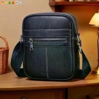 ราคา กระเป๋าหนังแท้สำหรับผู้ชาย - กระเป๋าสะพายข้างวินเทจพร้อมสายปรับได้, ช่องซิป - สำหรับธุรกิจ, การเดินทาง, การใช้งานในชีวิตประจำวัน - มีสีดำ, สีน้ำตาล, สีน้ำเงินเข้ม - ดีไซน์ทนทานแล (1733346482399183991)