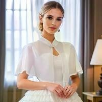 ราคา [ผ้าคลุมไหล่หัวเข็มขัดเพชร] ผ้าคลุมไหล่บางพร้อมหัวเข็มขัดเพชร | สง่างามสำหรับเจ้าสาว, เสื้อคลุม, กันแดด | เหมาะสำหรับงานแต่งงาน, งานเลี้ยง, ปาร์ตี้, การเดินทาง (1733162944650052843)