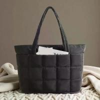 ราคา ง่าย ขยายได้ กระเป๋าโท้ตขนาด 15.6 นิ้ว 28 ลิตร ผ้าควิลท์ กระเป๋าแล็ปท็อป แบบพกพา ปั๊ฟ กระเป๋าสะพาย การเดินทาง (1733355723598497290)