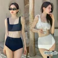 ราคา Dreehaloชุดว่ายน้ำ ทูพีช เอวสูง bikini ชุดว่ายน้ำเกาหลี ชุดบิกินี่ ทูพีช เอวสูง มีฟองน้ำ (1732820399532246418)