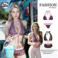 ราคา Hot.Bikiniรุ่นใหม่ ชุดว่ายน้ำทูพีช ชุดว่ายน้ำ bikini เปิดหลัง ชุดว่ายน้ำเซ็กซี่ ลายจุดน่ารัก ผ้าดีมาก ส่งไวจากไทย สวัสดิการสด (1733457698209171425)