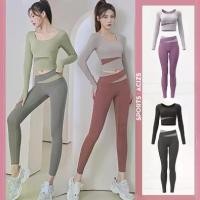 ราคา 【COD】 MP sports sportswear women yoga suit 2 PCs long sleeve + pants sportswear Ready to ship] (1732725633028752981)