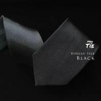 ราคา พร้อมส่งจากไทย Men in Tie เนคไทสีดำ ผ้าไหม ขนาด 8cm (1733159916492522736)