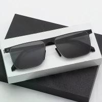 ราคา New Steel Frame Polarized Sunglasses for Men, Driving Sunglasses, UV Protection Glasses, Square Frame UV Protection แว่น กรอง แสง คอม แว่น ตา กัน แดด uv400 แว่น น่ (1733210610564367811)