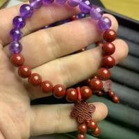 ราคา ขายส่งสร้อยข้อมือโกเมนธรรมชาติสีม่วงทองปีนักษัตร DIY keychain (1733396363427153172)