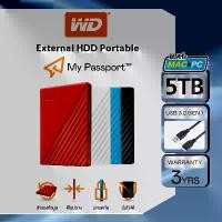 ราคา Western Digital HDD 5 TB External Harddisk ฮาร์ดดิสพกพา รุ่น My Passport ความจุ 5 TB USB 3.2 Gen 1 สินค้าดี (1733301458317510181)