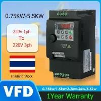 ราคา [พร้อมส่ง] 【Thailand Stock】220V/380V 0.75KW/1.5KW/2.2KW 1HP/2HP/3HP ประหยัด Mini VFD Variable Frequency Drive Converter สำหรับมอเตอร์ควบคุมความเร็วอินเวอร์เตอร์ (1733323535399224788)