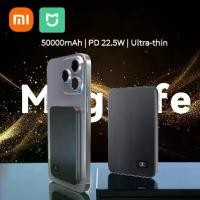 ราคา [COD] XIAOMI 50000mAh Magnetic Wireless Power Bank PD22.5W Portable Fast Charging External Battery For Magsafe For iPhone Samsung (1732894356706920135)