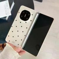 ราคา Ins-Style Black Small Dots Magnetic Hinge Protection IMD Hard Case for Huawei Mate X6 X5 X3 Phone Cover Casing (1733383662117880954)