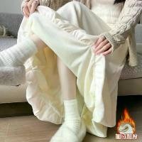 ราคา Bud Knitted Glutinous Rice Midi Skirt for Women Autumn Winter New Arrival PlusVelvet High Waist Petite A-line Umbrella Skirt (1733321402768720985)