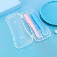 ราคา [COD] 2Pcs/set Baby Soft Head Silicone plementary Spoon Food Grade Baby Rice Paste Puree Spoon Children Feeding Tableware (1733440301913703729)