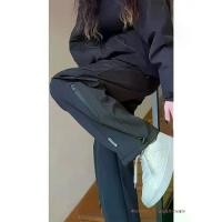 ราคา Fleece-Lined Casual Pants Outdoor Waterproof Windproof Straight-Leg Cargo Pants Spring Autumn Winter Softshell Pants Women's Sports Pants Hiking Long Pants (1733338066825217929)