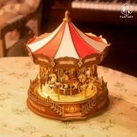 ราคา พร้อมส่ง EN.ver กล่องดนตรี DIY ม้าหมุน Classic Carousel ประกอบเอง ไม่ใช้กาว มีไฟและเพลง (1732717953775010908)