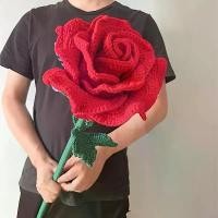 ราคา ดอกกุหลาบประดิษฐ์ 1 ชิ้น ช่อดอกไม้ทอมือ DIY ช่อดอกไม้นางฟาดอกกุหลาบสีแดงขนาดใหญ่พิเศษ ดอกไม้จำลอง เหมาะสำหรับเป็นของขวัญให้แฟน (1732822581578008054)