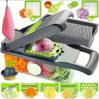 ราคา พร้อมส่งเครื่องสไลด์ผัก 16IN1 ที่ปอกแตงโม grater เครื่องซอยหอม vegetable cutter เครื่องสไลด์ผัก ที่ซอยกะหล่ำปี เครื่องสไล์ ผัก เครื่องหั่นพริก เครื่องหั่นหอม ชุดเครื่องตัดผักเครื (1733096403315361219)