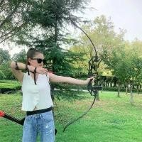 ราคา Recurve bow, archery equipment, Recurve bow, offensive and defensive arrows Bow with double arrow rest For both left and right hands, multi-purpose outdoor bow. (1733219106651473608)