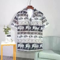 ราคา Flash Sale Top Trending 1099#เสื้อฮาวาย Hawaii พิมพ์ลาย ช้างมะลิ แนววินเทจ ทรงหลวม ใส่สบาย (1733228676812867495)