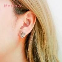 ราคา ขายร้อน สินค้าขายดี Motta Earring ต่างหูติดหูชุบทองคำขาว เพชรลายหงษ์ (1733187867675755708)