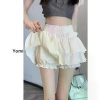 ราคา White High Waist Puffy Skirt Women's Ballet Style Flounce Short Skirt Large Size Fleshy MM Ear Mushroom Cake Skirt กระโปรงยีนส์ สาวอวบ กระโปรงลาย ไทย ไซส์ ใหญ่ คน อ้วน white skirt (1733032072760952551