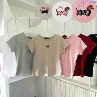 ราคา DOGG Ribbon Tshirt เสื้อยืดปักลายน้องหมามีโบว์ผ้ายูนิ สินค้าดี (1733270681527748442)