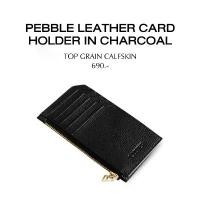 ราคา [กระเป๋าใส่นามบัตรและเหรียญ] [หนังแท้] Pebble Leather Card Holder shoulder bag (1732929868037981373)