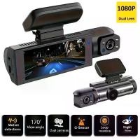ราคา ZKCAMSPY Dual Car Dash Cam, 1080P Front and 720P Rear, 8.03cm HD Night Vision, Loop Recording, G-Sensor, Wide Angle, 27.5FPS, 5V Car Plug, Rechargeable Lithium Polymer, Adhesive (1733345209718048361)