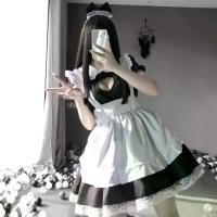 ราคา New Sexy Lingerie Uniform Temptation Lace Role Play Sexy Heart Cat Maid Costume Wholesale (1733465654349890828)