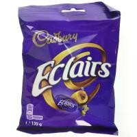 ราคา [จัดส่งทันที] [เก็บเงินปลายทาง] สินค้านำเข้า ♦ (x 1) Cadbury Chocolate Eclairs Bag 166g แคดเบอรี อีแคร์ลูกอมคาราเมลสอดไส้นมช็อกโกแลต 166 กรัม (1732848690253169984)