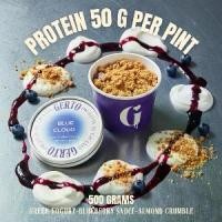 ราคา 50 G Protein Gelato เจลาโต้โปรตีน500กรัม รสชาติ Blue Cloud Greek Yogurt Blueberry Sauce Almond Crumble และ Crunchy Chocolate Hazelnut (1733271676412069105)