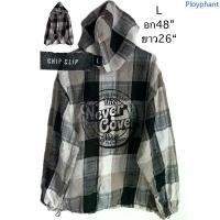 ราคา H มือสอง ขายตามสภาพ เสื้อเชิ้ตแขนยาวลายตารางหมากรุก CHIP CLIP พร้อมฮู้ด เสื้อเชิ้ตแขนยาวลายสก็อตสีขาว-ดำ ขายร้อน (1733055951296366287)
