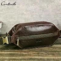 ราคา กระเป๋าคาดเอวหนังแท้สไตล์วินเทจสำหรับผู้ชาย กระเป๋าคาดอก กระเป๋าคาดเอว กระเป๋าสะพายข้างสำหรับผู้ชาย กระเป๋าเดินทางสำหรับ iPad Mini ขนาด 8.3 นิ้ว (1733317872252126501)