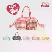 ราคา Pixie Dustie (Boston Bag) กระเป๋าผ้า กระเป๋าถือ กระเป๋าสะพายข้าง รุ่น Pixie Fluffy Heart Bag PIX22 (1733173212636939386)