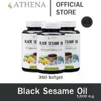 ราคา ATHENA น้ำมันงาดำ 1,000 มก. 120 แคปซูล Black Sesame Oil สำหรับสุขภาพ 120 Softgel 1,000 mg ต่อแคปซูล 3 กระปุก (1733125296018654540)