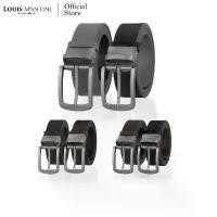 ราคา Louis Montini Back to basic เข็มขัดหนังวัวแท้ เข็มขัดหนังแท้ หัวกิ๊บหมุนได้ เข็มขัดผู้ชาย MGN244 (1733201534741677121)