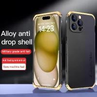 ราคา Luxury Aluminum Metal Shockproof Armor Case Compatible for iphone 13 Mini 12 11 Pro Max Bumper Matte Plastic Back Cover for X XS MAX XR SE 7 8 6 6S Plus Phone Casing (1732744296225211402)