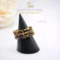 ราคา แหวนหิน " ไทเกอร์อาย หินตาเสือ : Tiger's Eye " หินแท้ 100% แหวนยืด ขนาด 2mm แหวนนำโชค แหวนมงคล หินธรรมชาติ (1733396917089568464)