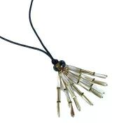 ราคา Natural Oxford Shell Tassel Necklace for Women Tiger Eye Stone Beaded Long Wax Cord Sweater Chain Niche High-End Accessories Trendy (1733388585282471928)