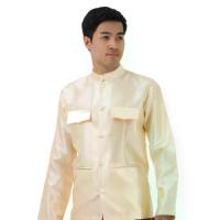 ราคา เสื้อราชปะแตนสีครีม ชุดงานหมั้น ชุดงานแต่ง ชุดราชปะแตน เสื้อชุดไทยผู้ชาย ชุดไทยชาย เสื้อราชปะแตน ชุดไทยผู้ชาย Thai Costume for Men (1733266774117353374)