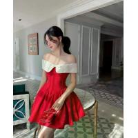 ราคา ชุดเดรส ปาดไหล่ สีแดง BRAND NGANNGAN Size S (1732512801282294951)