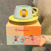 ราคา Doraemon Collaboration Coffee Cup and Saucer Set High-Value Ceramic Mug Creative Gift for Women Water Cup (1733470978633073914)